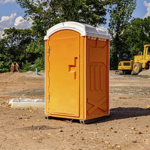 can i customize the exterior of the porta potties with my event logo or branding in Dahlgren